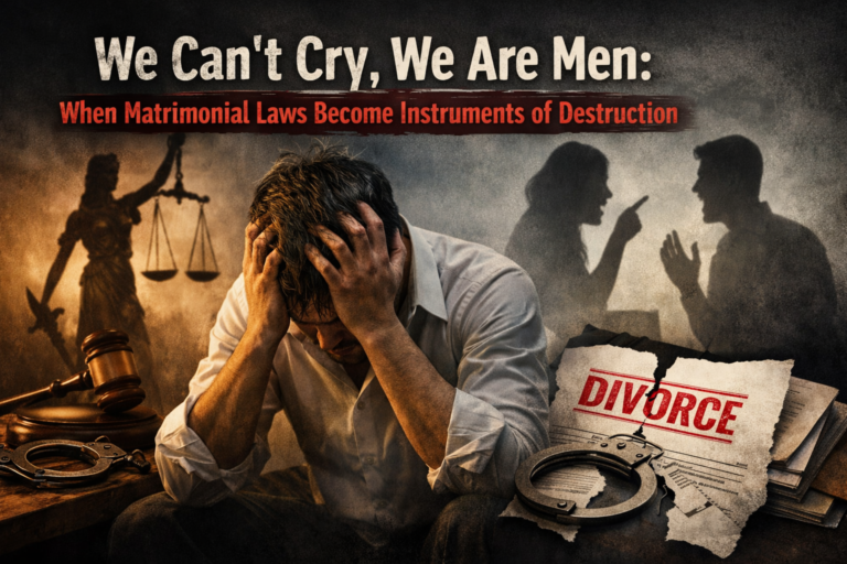 We Can't Cry. We are men.